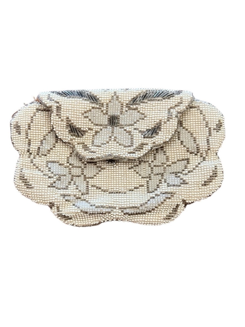 Vintage 1960s Czechoslovakian Beaded Belt Bag Dainty Demure Retro Whimsy